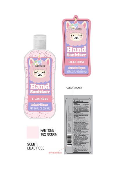 Label (Ultra Defense Sani Smart Lilac Rose Hand Sanitizer Label Artwork)
